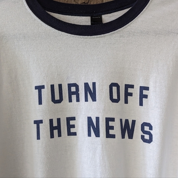 Tultex Lukas Nelson & Promise of the Real White Blue Ringer Tee Size XXL Unisex - Picture 2 of 6